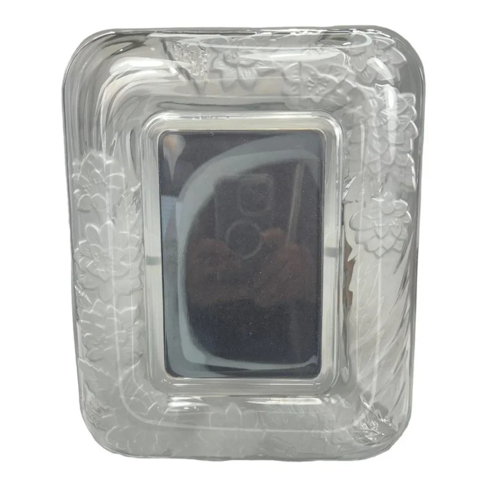 Crystal Clear Signatures Japan Crystal Rectangular Wedding Picture Frame Etched